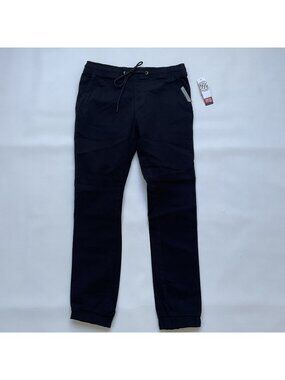 GTL4 Men’s Stretch Jogger In Black Elastic Waist Comfort Slim Fit Size S